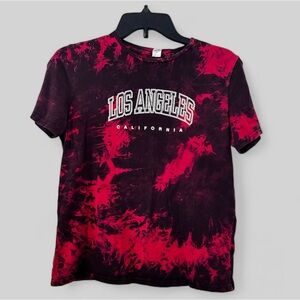 SHEIN Boys Letter Graphic Tie Dye Tee